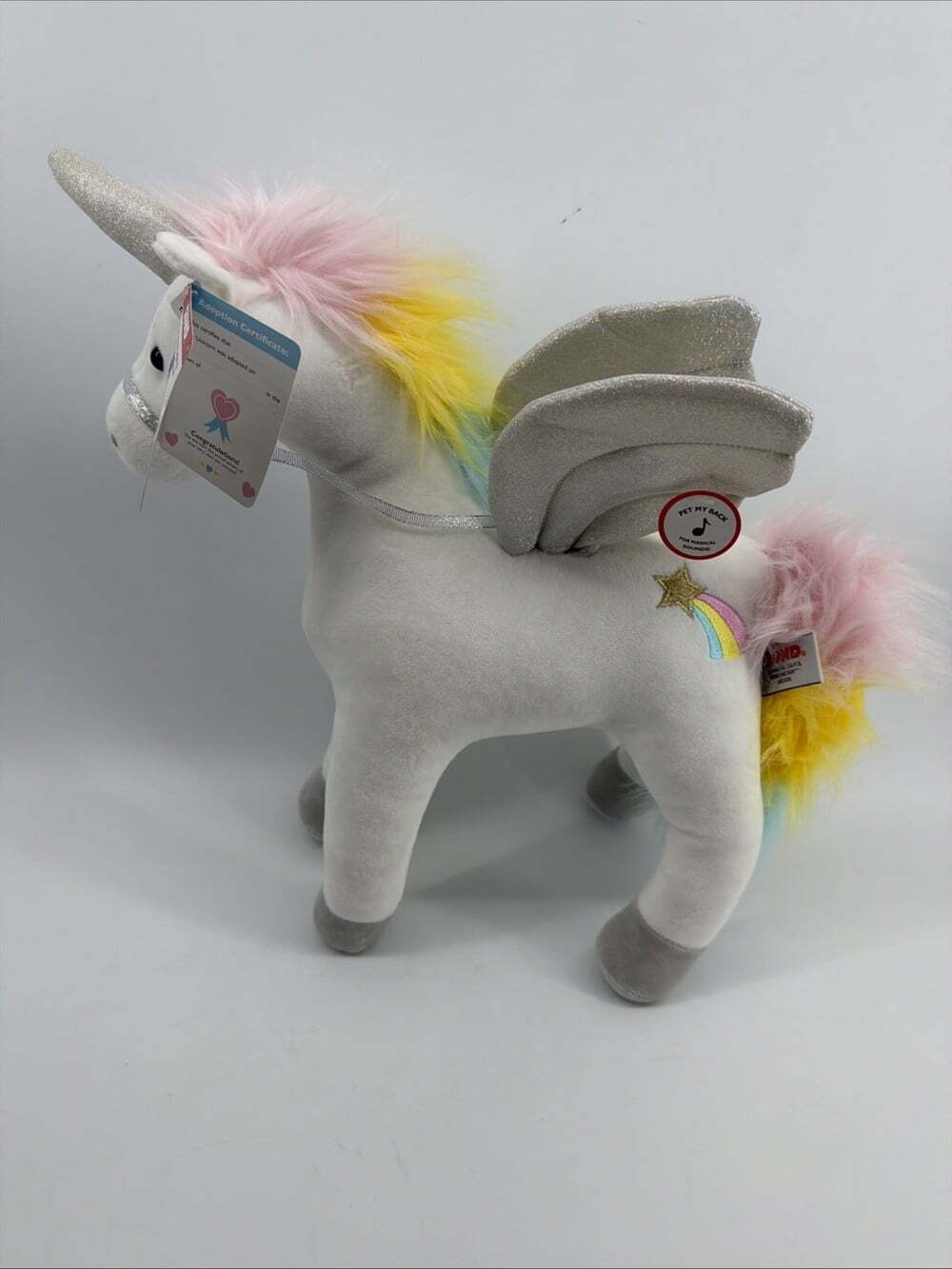 GUND My Magical Light & Sound Unicorn Large Plush 24” White Wings Lights NWT